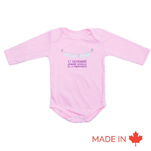 Custom baby long sleeve bodysuit - Made in Canada by Tex-Fab - 44-4150